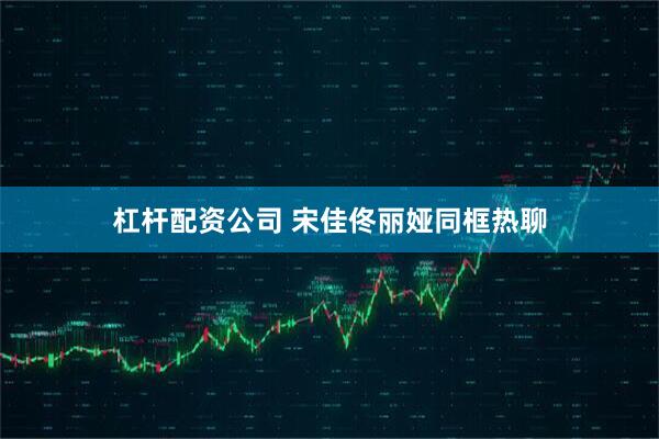 杠杆配资公司 宋佳佟丽娅同框热聊